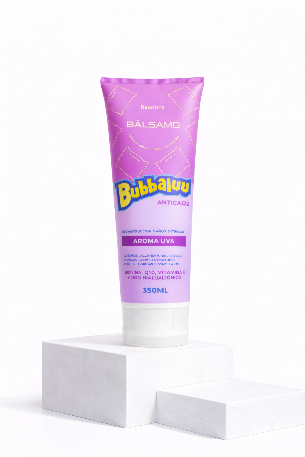 Pack Shampoo + Bálsamo Bubbaluu – Aroma Uva Intenso Sin Sal ·